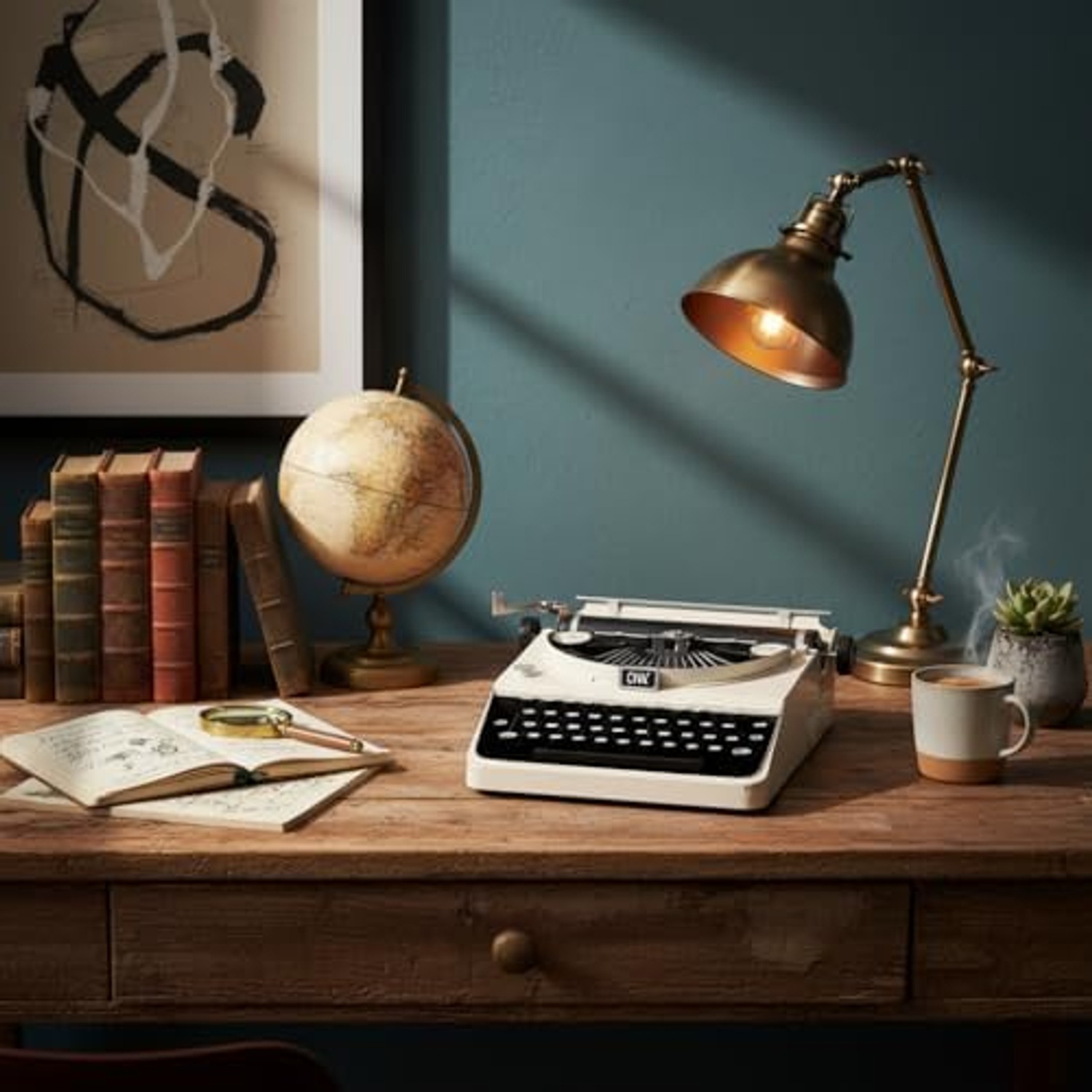 Iron Typewriter Model Vintage Desk Ornament