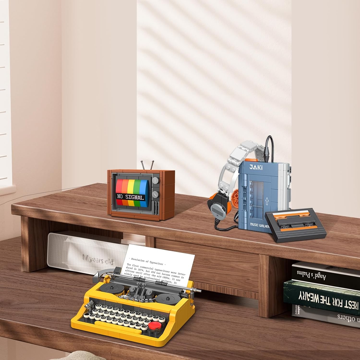 Retro Electronics Typewriter Building Brick Set