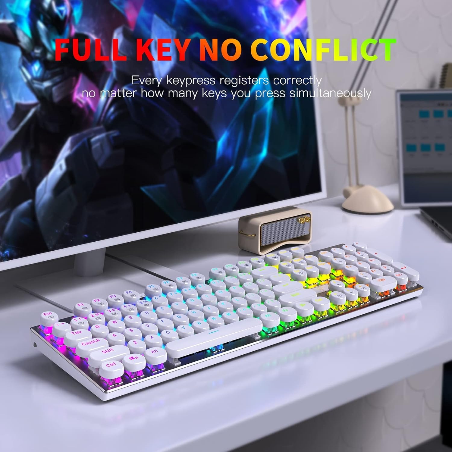Retro Mechanical Keyboard with RGB Backlighting — image 3