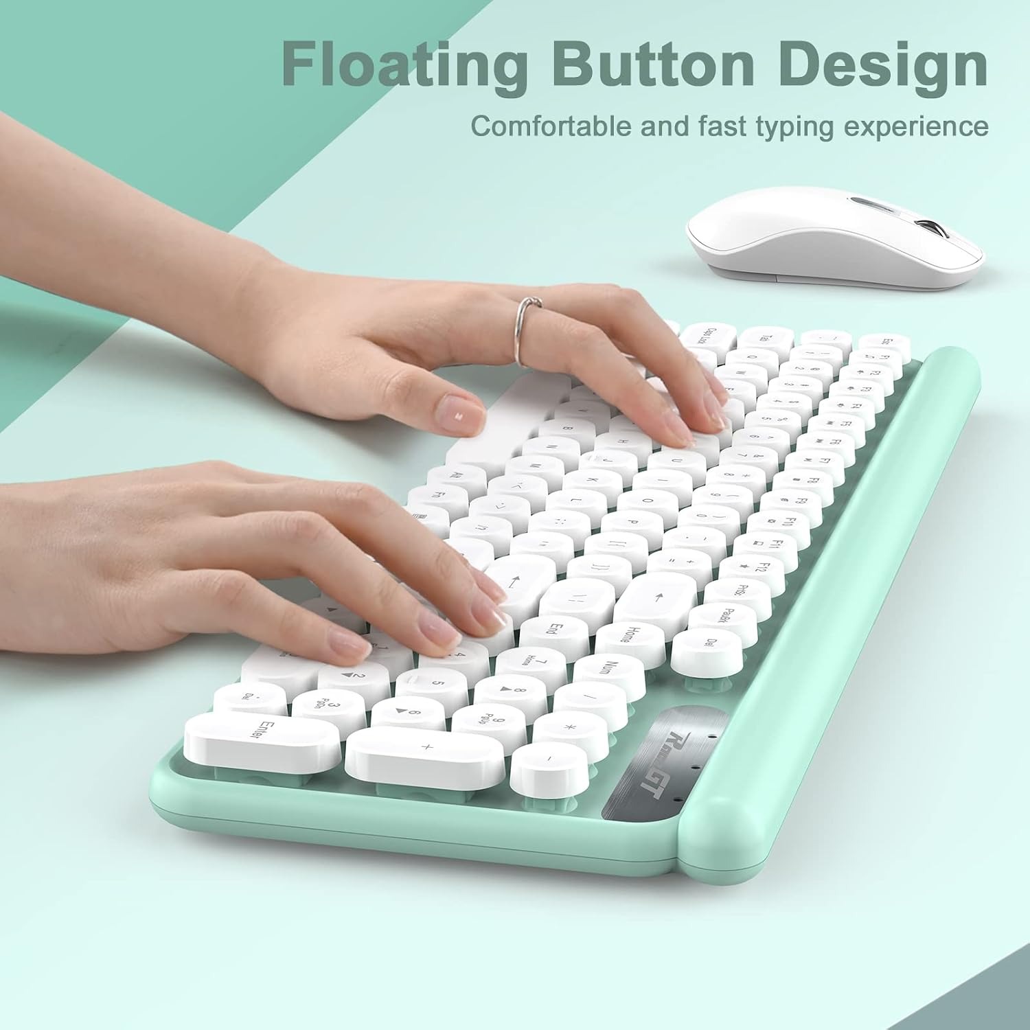 Typewriter Style Wireless Keyboard and Mouse Set — image 4