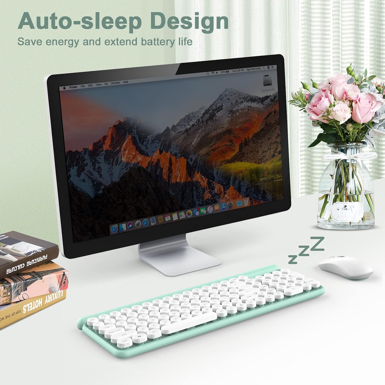 Typewriter Style Wireless Keyboard and Mouse Set — image 5