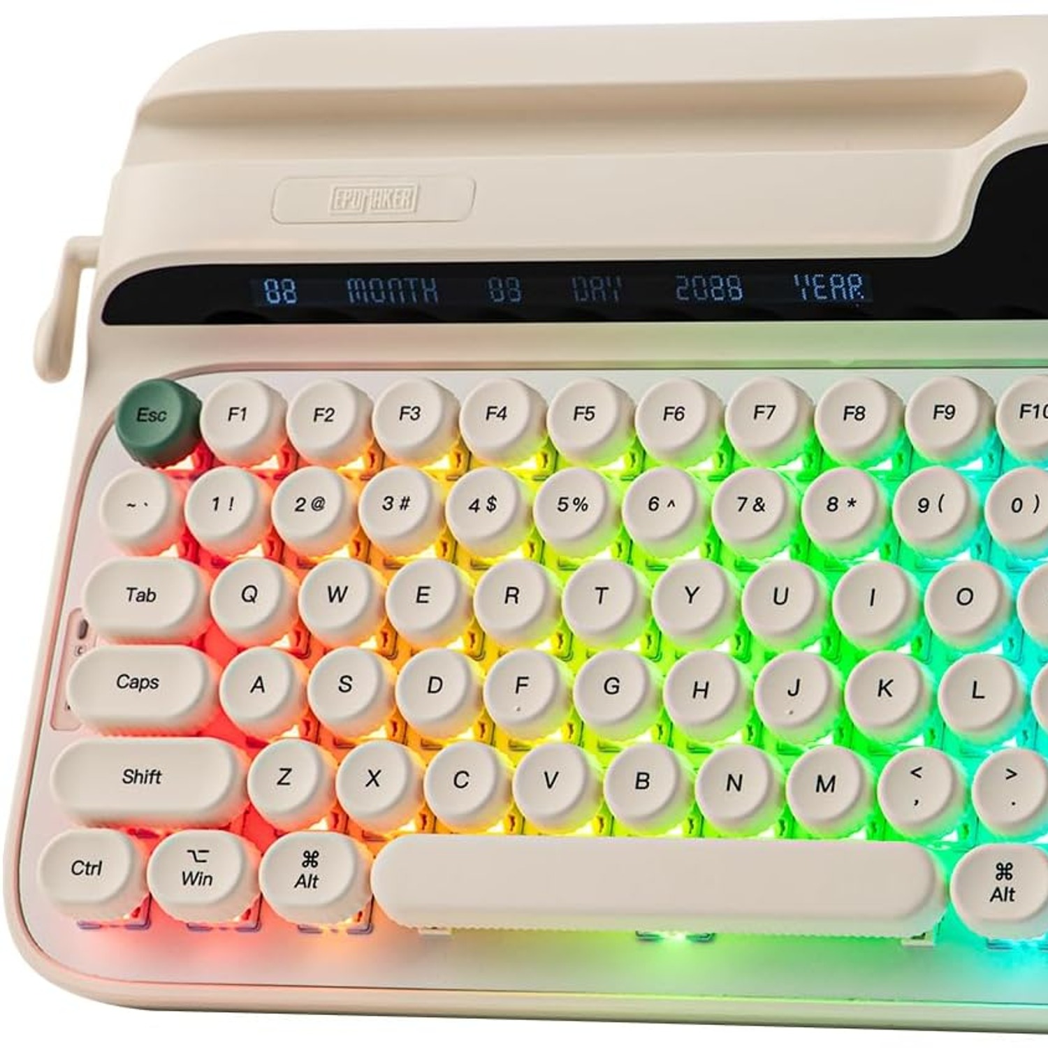 Wireless Typewriter-Style Mechanical Keyboard with Return Lever and Smart Screen