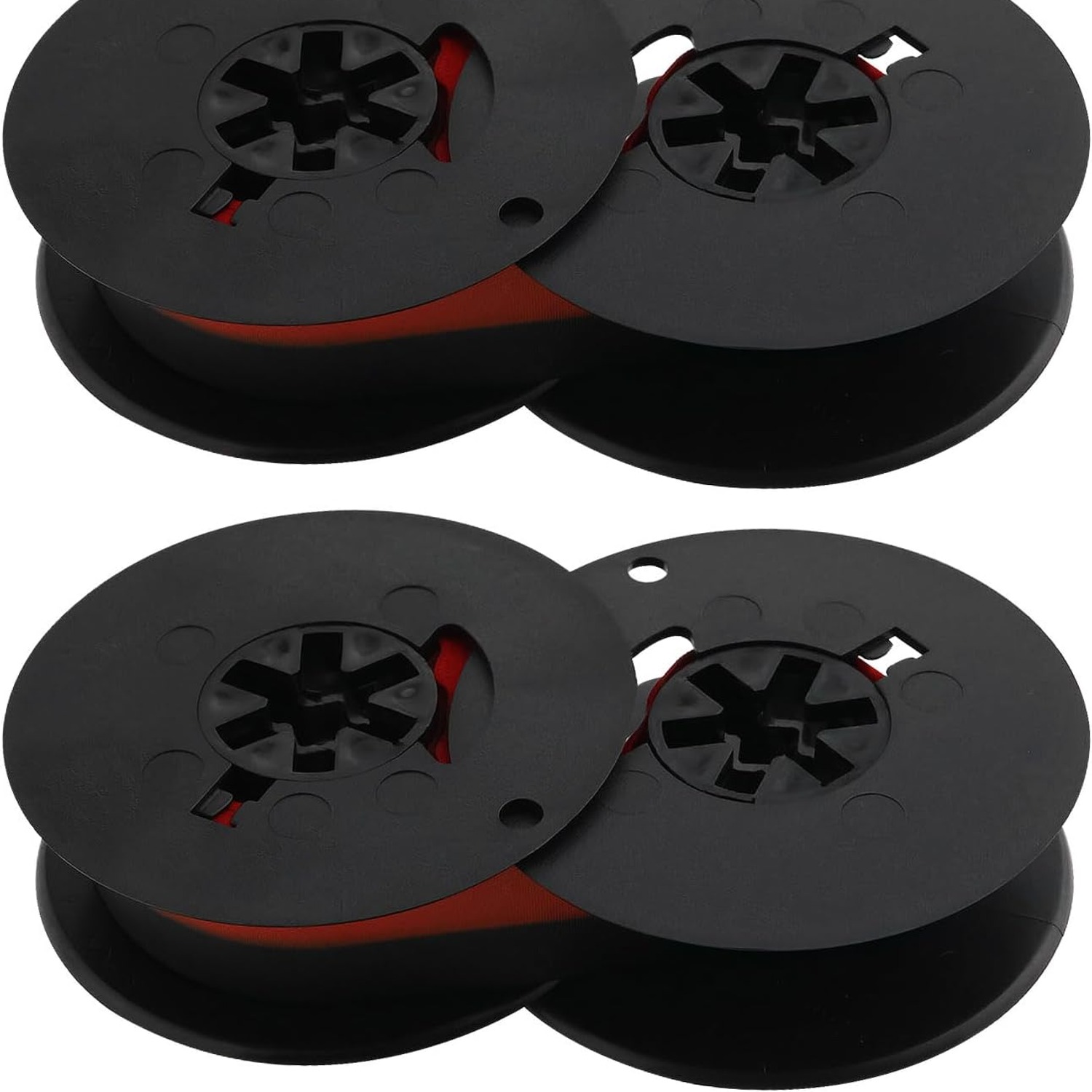 Typewriter Ribbon Twin Pack, Black and Red, Universal Spool